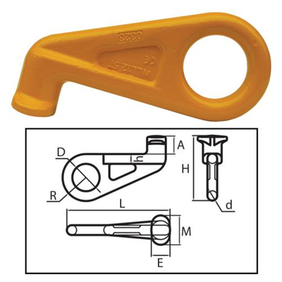 ITM G80 Eye Container Hook - Straight