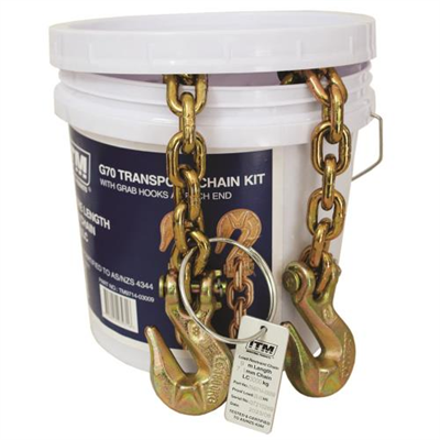 ITM G70 Transport Chain - 3 Ton Lashing Cap. - 9M Length