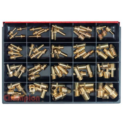 Champion 80pc Male Brass Hose Tail Assortment