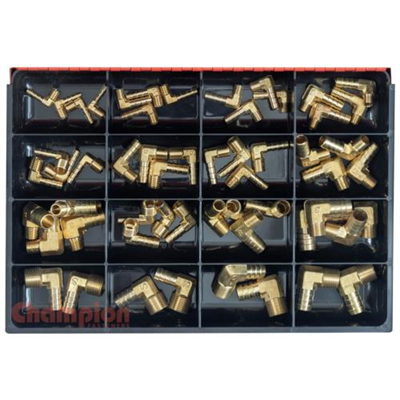 Champion 56pc Male Brass Hose Tail Elbow Assortment