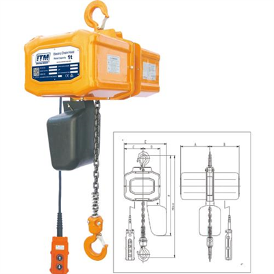 ITM 240V Electric Hoist-1 Ton-6 Meter Lift