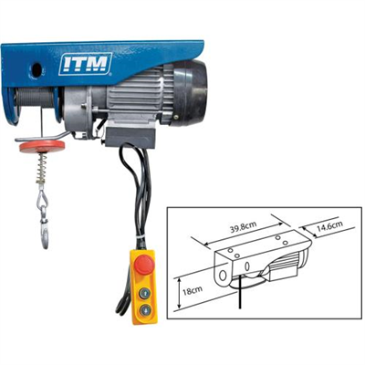 ITM Electric Hoist, Pro Wire Hoist, 250/500kg, 6/12M Lift