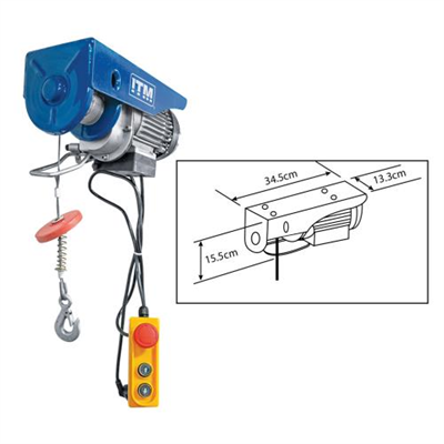 ITM Electric Hoist, Pro Wire Hoist, 100/200kg, 6/12M Lift