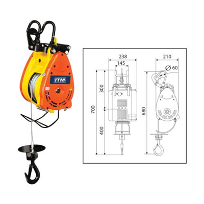 ITM Electric Wire Hoist 500kg 30M Lift