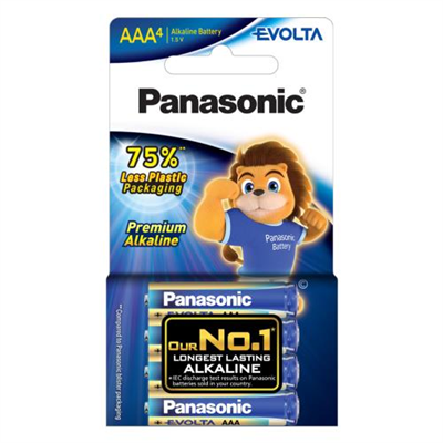 Panasonic AAA Battery Evolta Alkaline (4pk) Paper Pack