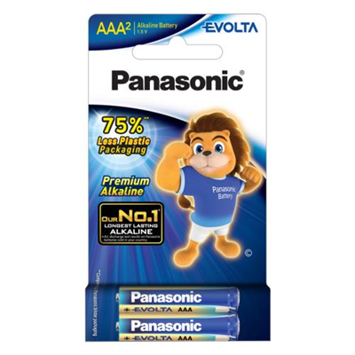 Panasonic AAA Battery Evolta Alkaline (2pk) Paper Pack