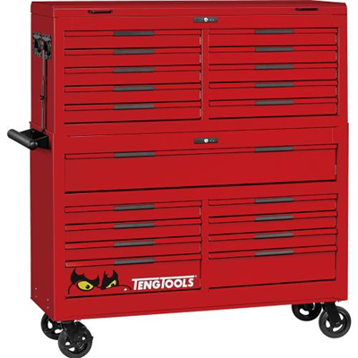 Teng Pro35™ 53in Stack Tool Storage 19 Drawers Red