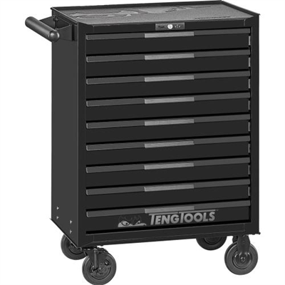 Teng Pro35™ 26in Roller Cabinet 9 Drawers Black