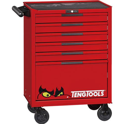 Teng Pro35™ 26in Roller Cabinet 6 Drawers Red