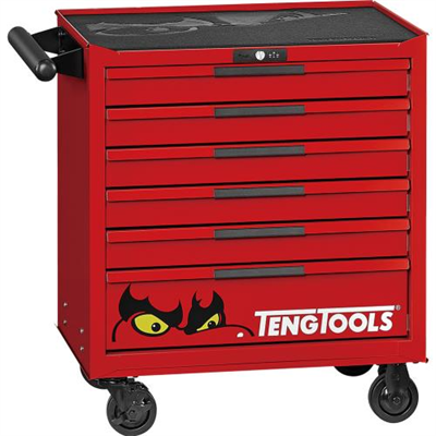 Teng Pro35™ 26in Low Roller Cabinet 6 Drawers Red