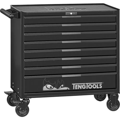 Teng Pro35™ 37in Roller Cabinet 8 Drawers Black