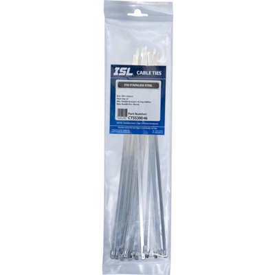 ISL 300 x 4.6mm 316 Stainless Cable Tie - 20pk