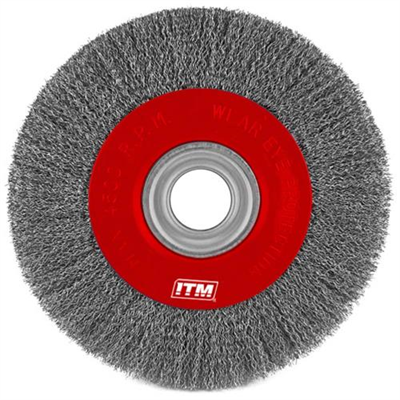 ITM Crimp Wire Wheel Brush Stainless Steel 150 x 19mm