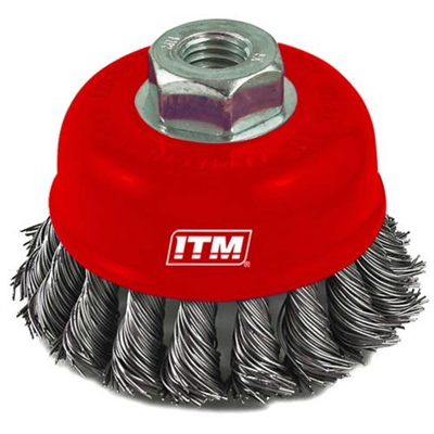 ITM Twist Knot Cup Brush Stainless Steel 100mm