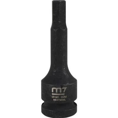 M7 Impact In Hex Socket, 1/2in Drive, 9mm