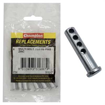 Champion 3/8 X 2-1/2in  Multi Hole Clevis Pin 6pk
