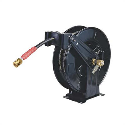 ITM Pressure Washer Hose Reel w/19Mx3/8in Steel Braided Hose