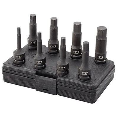 M7 8pc Impact In Hex Socket Set 1/2in Dr. 1/4-3/4in