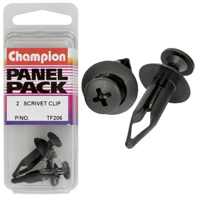 Champion Scrivet Black 23mm(L) 6.4mm(Hole) 15mm(HD) 2pk