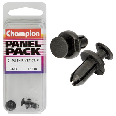 Champion Push Rivet Black 9.8mm(L) 9.7mm(HD) 2pk