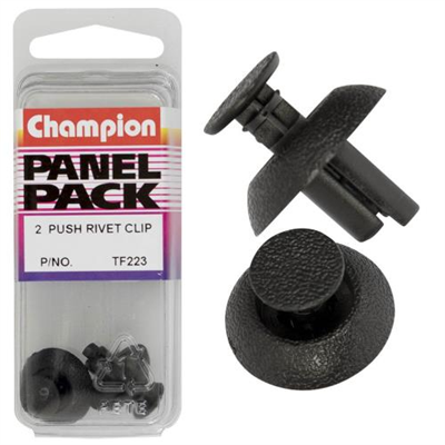 Champion Scrivet Black 8mm(L) 7mm(Hole) 18mm(HD) 2pk