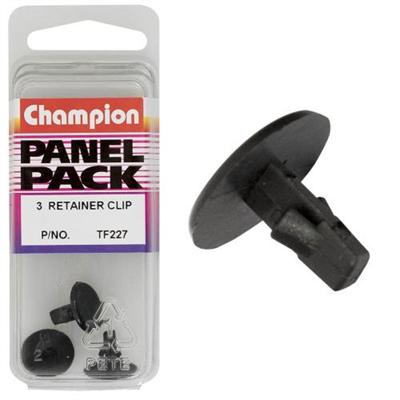 Champion Retainer Clip Black 10mm(L) 14mm(HD) 3pk