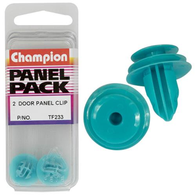 Champion Trim Clip Blue 8.5x9mm(Stem Dia) 13mm(Top HD) 2pk