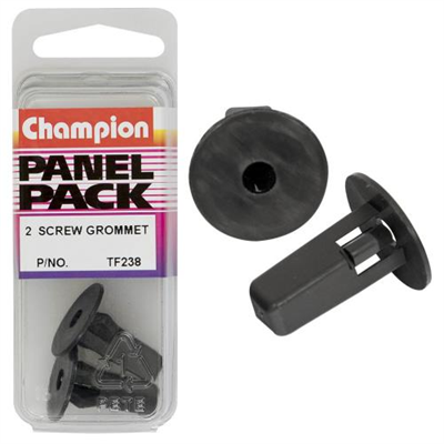 Champion Screw Grommet Black 22mm(L)8x8mm(Hole)20mm(HD) 2pk