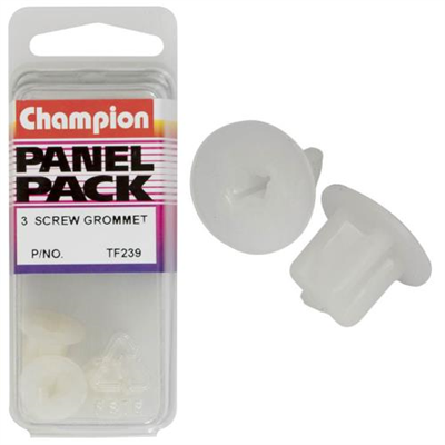 Champion Screw Grommet Clear 11.2mm(L) 15.8mm(HD) 3pk