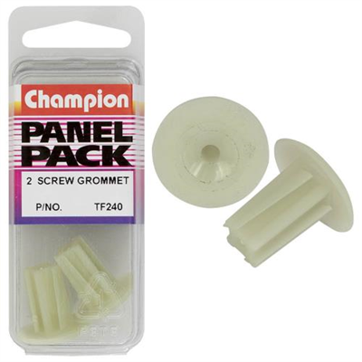 Champion Screw Grommet Clear 22mm(W) 20mm(L) 12mm(Hole) 2pk