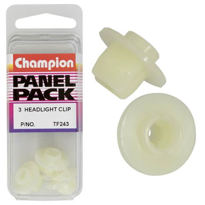 Champion Hdlight Clip Clear 8mm(L)9mm(Hole)17mm(SquareHD)3pk