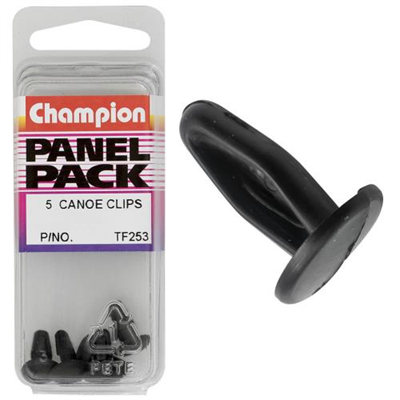 Champion Canoe Clip Black 14mm(L) 6mm(Hole) 11mm(HD) 5pk
