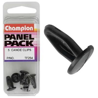Champion Canoe Clip Black 16mm(L) 6mm(Hole) 11mm(HD) 5pk