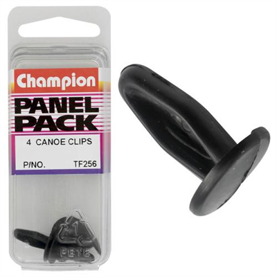 Champion Canoe Clip Black 15mm(L) 6mm(Hole) 14mm(HD) 4pk