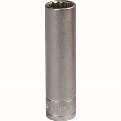 Teng 1/4in Deep Socket 12 Pt Metric 9 mm