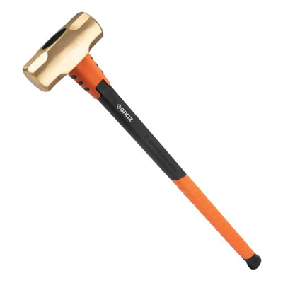 Groz Brass Head Sledge Hammer 3.6kg-Fibreglass Handle 900mm