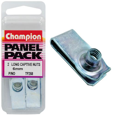 Champion Long Captive Nuts 6x1mm -2pk