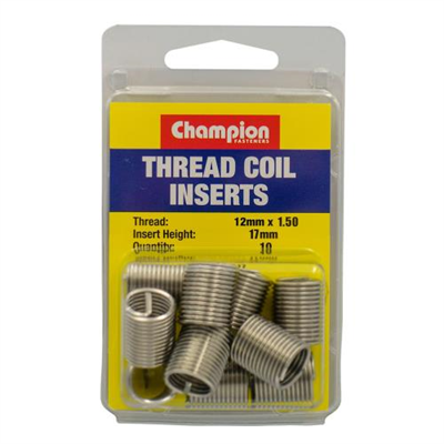 Champion Thread Insert Refills – M12 x 1.50 x 17mm -10pk