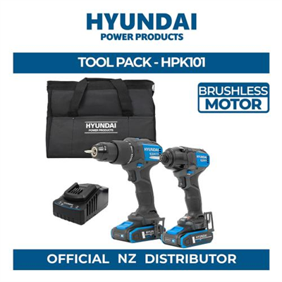 Hyundai 20V Brushless Hammer Drill & Impact Driver (230N.m)