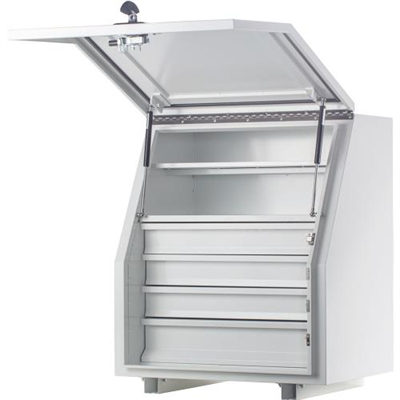 KABoxes 715 Series 4 Drawer 2 Shelves - White