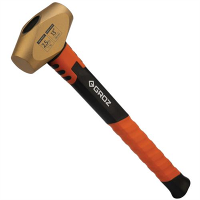 Groz Automotive Brass Hammer- Fully Forged Brass Head 1.1kg