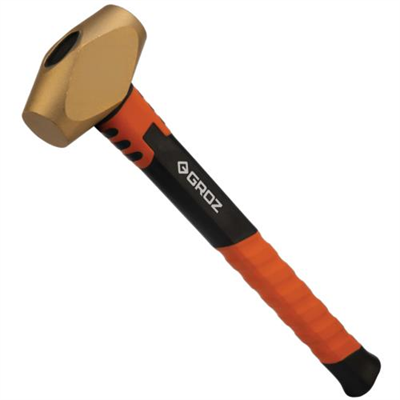 Groz Automotive Brass Hammer- Fully Forged Brass Head 1.8kg