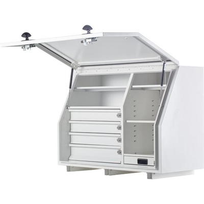 KABoxes 1360 Aluminium Series 4 Drawers & 5 Shelves - White