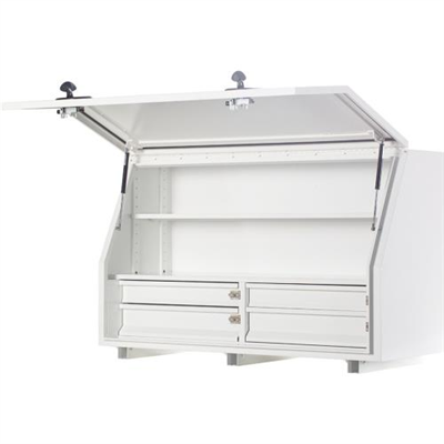 KABoxes 1360 Aluminium Series 4 Drawers & 2 Shelves - White