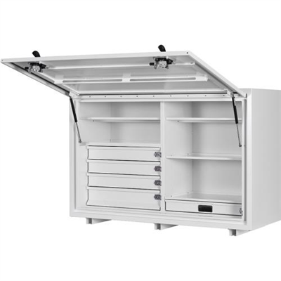 KABoxes 1400 Series 4 Drawer 5 Shelves - White
