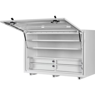 KABoxes 1400 Series 4 Drawers & 2 Shelves - White