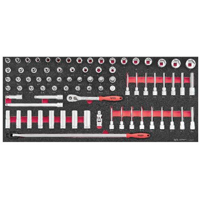 Teng 78pc Socket Set 1/2in FOAM6X6