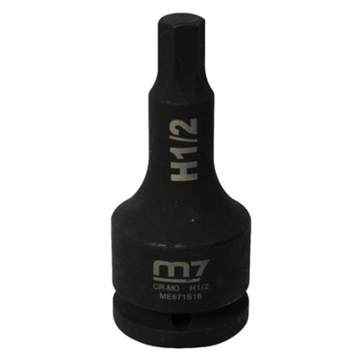 M7 Impact In Hex Socket, 3/4in Drive, 1/2in