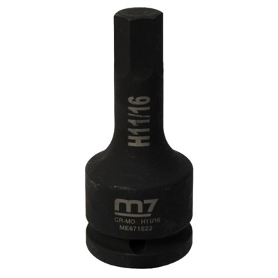 M7 Impact In Hex Socket, 3/4in Drive, 11/16in