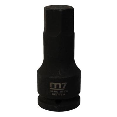 M7 Impact In Hex Socket, 3/4in Drive, 1-1/16in